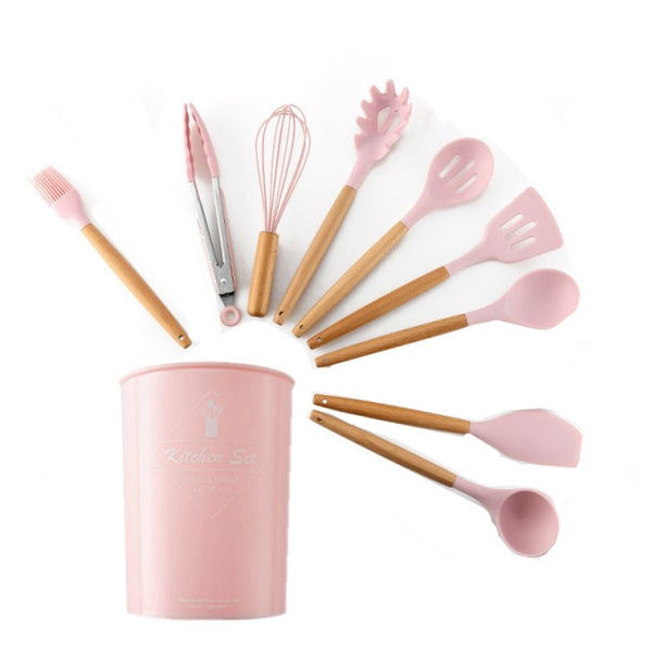 Pink Cooking Utensils Set