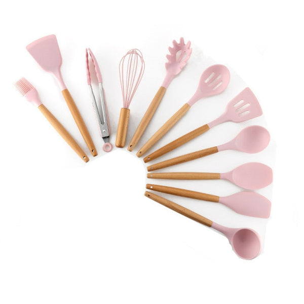 Pink Cooking Utensils Set