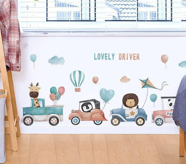 Animal Car Party Wall Sticker