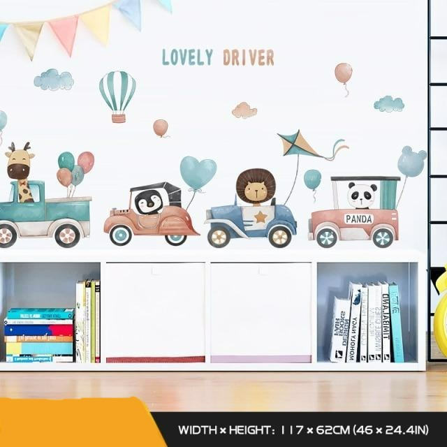 Animal Car Party Wall Sticker