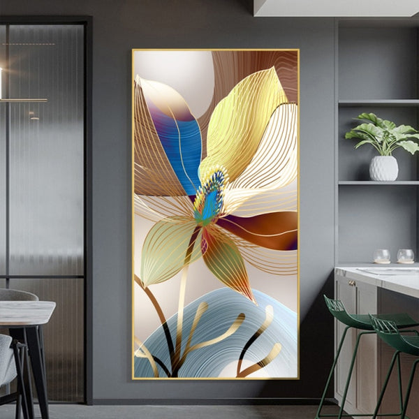 Abstract Canvas Flower Art