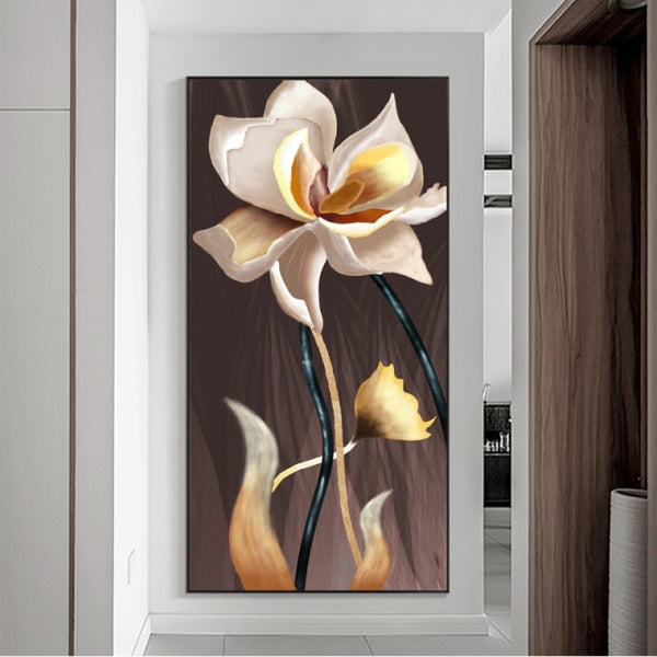 Abstract Canvas Flower Art