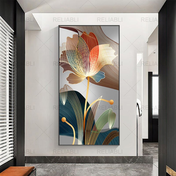 Abstract Canvas Flower Art