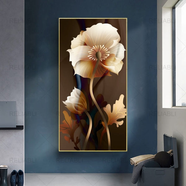 Abstract Canvas Flower Art