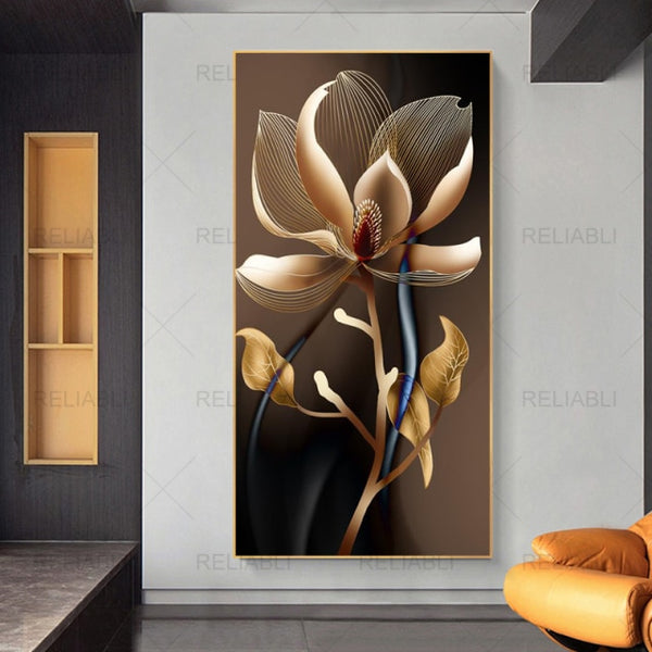 Abstract Canvas Flower Art