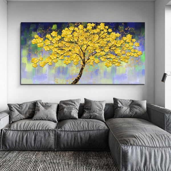 Abstract Canvas Flower Art