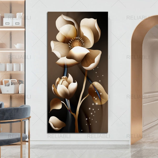 Abstract Canvas Flower Art