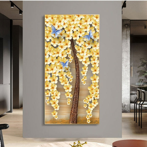 Abstract Canvas Flower Art