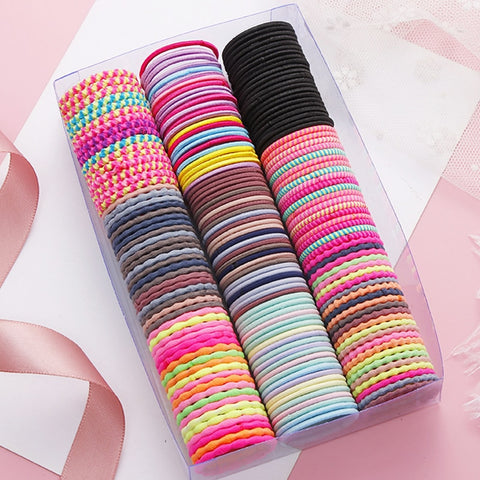 Kids Candy Coloured Soft Elastic Hair Ties