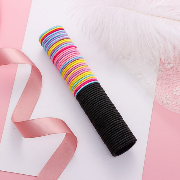 Kids Candy Coloured Soft Elastic Hair Ties