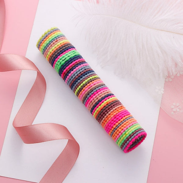 Kids Candy Coloured Soft Elastic Hair Ties