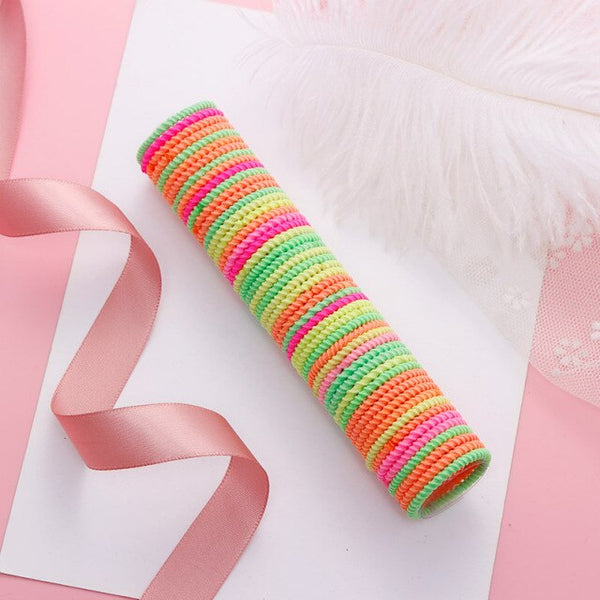 Kids Candy Coloured Soft Elastic Hair Ties