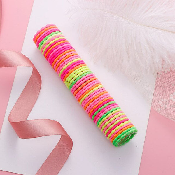 Kids Candy Coloured Soft Elastic Hair Ties