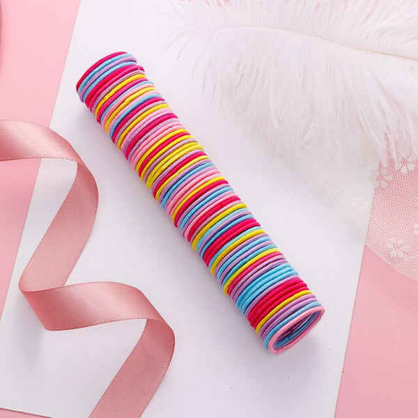 Kids Candy Coloured Soft Elastic Hair Ties