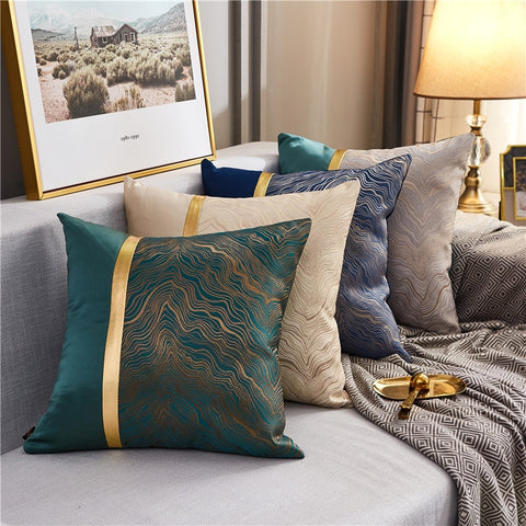 Gold Trim Cushion Cover