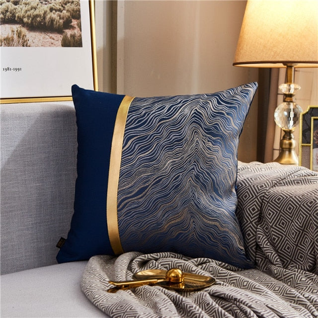 Gold Trim Cushion Cover