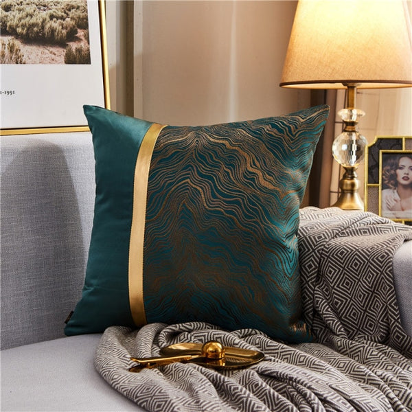 Gold Trim Cushion Cover