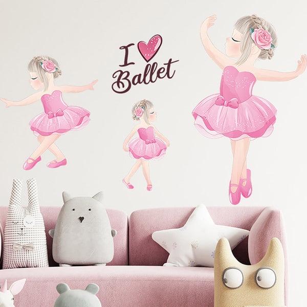 Cute Dancing Ballerina Wall Stickers