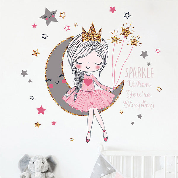 Cute Dancing Ballerina Wall Stickers